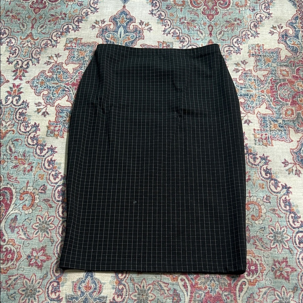 Max Studio Black Pinstripe Pencil Skirt